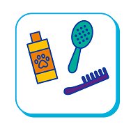 Brosse, peigne et shampoing pour chat
